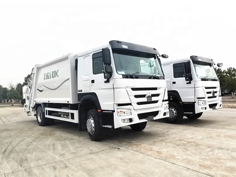 HOWO 15m3 Refuse Garbage Compactor Truck , Waste Compactor Vehicle Euro 3