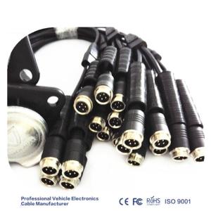 Quality 7 Pin Security Camera Extension Cable , 26 AWG Video Power Cable Nickel Plated wholesale