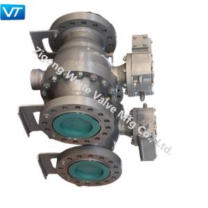 Quality 10 Inch 600LB Trunnion Mounted Ball Valve BS5351 Carbon Steel wholesale