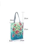 Digital painting flowers calico shoulder portable handbag shoulder bag