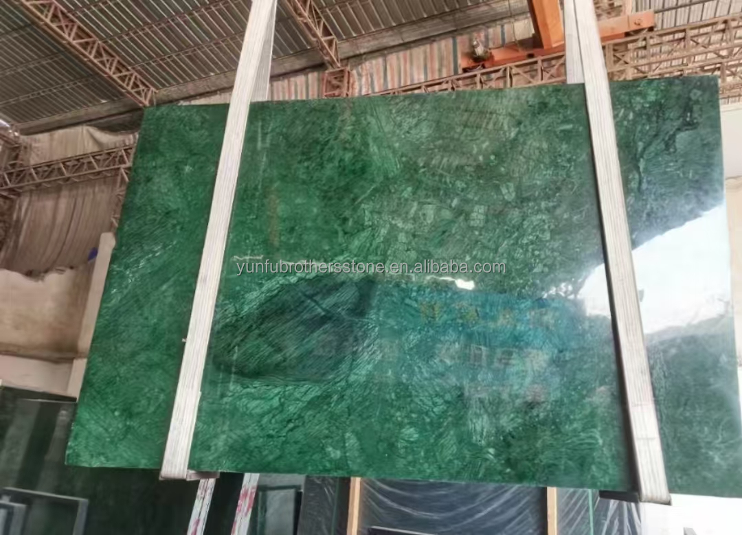 Calcite Dark Green Marble for Modern Design Villa Bathroom Sink and Dining Table