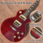 New standard LP slash electric guitar, Flame Maple Top, frets cream binding, one