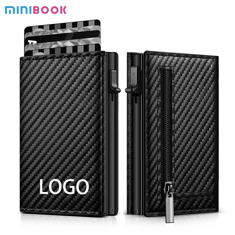 Animal Prints Mens RFID Aluminum Card Holder with Side Push Button and Pop Up Function