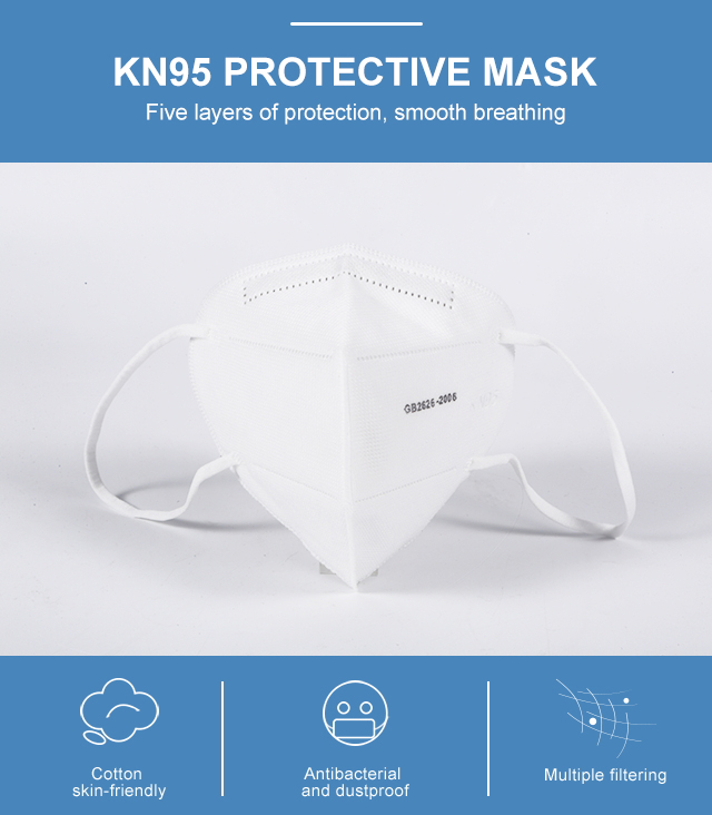 KN95 ffp2 approval facial nose disposable face mask anti dust respirator wholesale in china