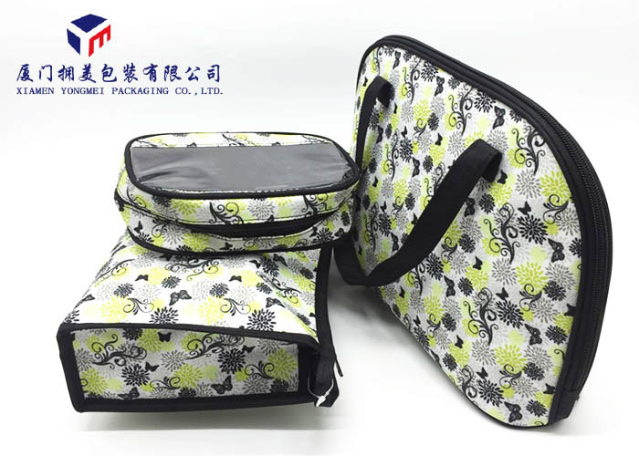 Fashionable Ladies Hand Canvas Cosmetic Bag 19cm Height Rectangle Shape