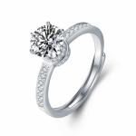 Round Moissanite Jewelry Women 1carat Moissanite Platinum Engagement Rings