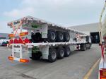 3 Axles Flatdeck Lowbed Truck Container Semi Truck Trailer Good with Jost