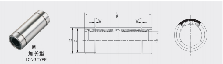 182kgf Static Load Co High Precision GCR15 12mm LM12LUU Linear Ball Bearing for 3D Printer