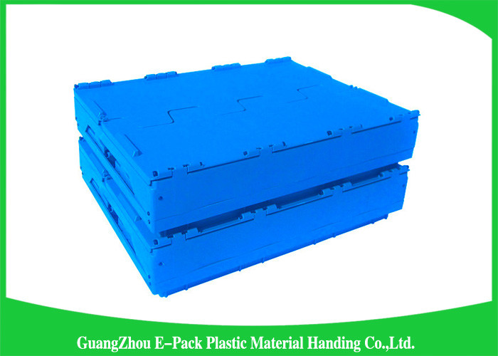 Stackable Plastic Pallet Boxes PP Material , Folding Plastic Crates Transport Moving