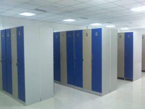 Quality Single Tier Lockers PVC Material , Gray Cabinet Commercial Gym Lockers wholesale