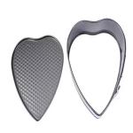 Silver Black Heart Shaped Aluminum Molds Pan Foodservice NSF
