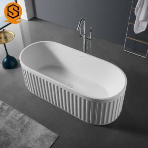 Quality SGS Antibacterial 170cm Freestanding Adult Bathtub Matte White 300C wholesale