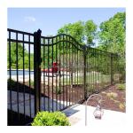 America Market Fancy Garden Powder Coated Black Metal Fencing with 20x20mm