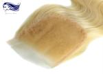 Blonde Remy Lace Top Closure Body Wave Brazilian Hair Free Style