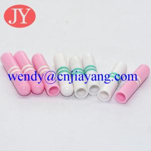 Quality Custom color and Rolling pring logo custom logo plastic aglet for garment hoodies cord wholesale