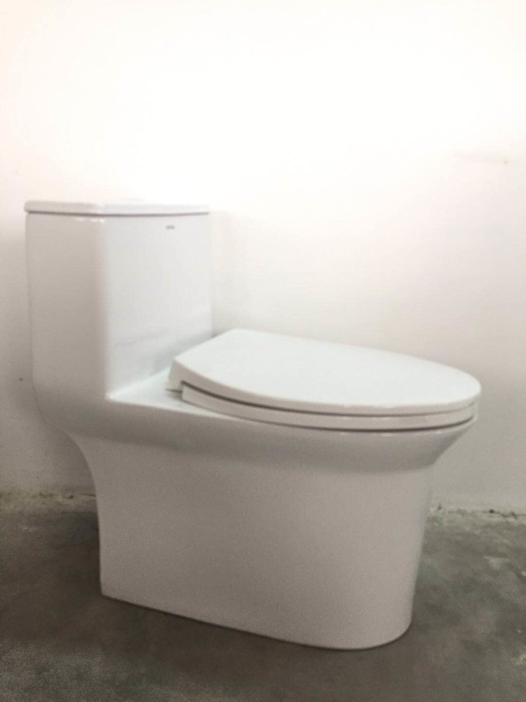 Toilet Bathroom S-Tray 300mm Siphonic Ceramic One Piece Toilet Water Tank Flush Closestool