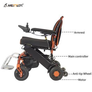 Quality Brushless Motor 150Wx2 Folding Power Wheelchair With Rigid PU Tyre wholesale