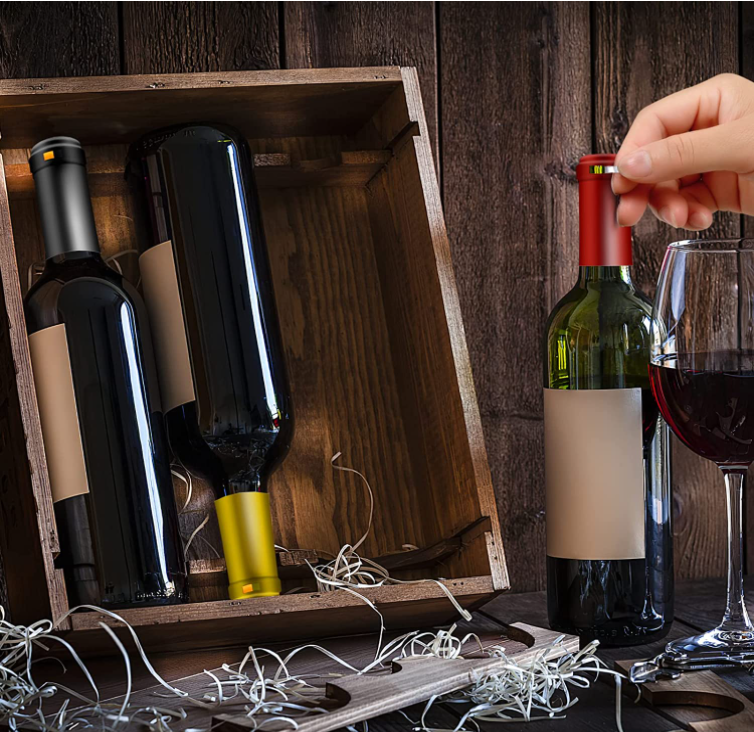 Matte Black PVC Heat Shrink Capsules For Wine Bottle Cork Clear Bottle Stopper