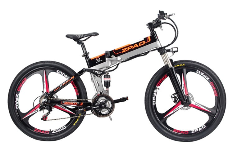 26 Inch Electric Folding Bike With 12.8AH Lithium Battery Aluminium Alloy Frame