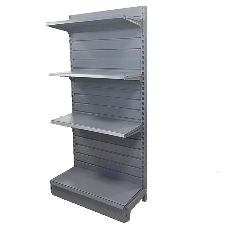 Xingye Factory Custom Size Color store display rack slotted backboard single side supermarket shelf