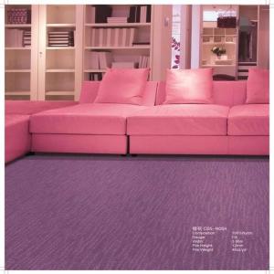 Quality Purple Hotel Carpet Flooring High Cut Low Loop Nylon Material Woven Technics wholesale