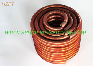 Heat Exchanging Copper / Cupronickel Water Heating Coil 0.75MM Fin Thickness for Water Tank