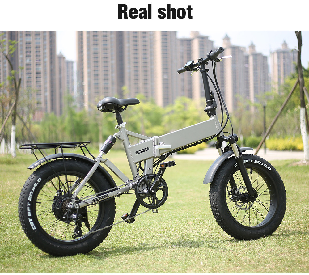 High Torque Folding Electric Fat Tire Bike 500W With 20 Inch LCD Display