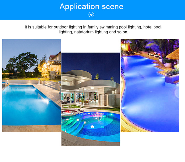 12V ABS Vinyl Swimming Pool Lights 18W Underwater Halogen Replacement