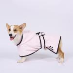 Coffee Super Absorbent Pet Bathrobe Quick Dry Microfibre Dog Robe All Season