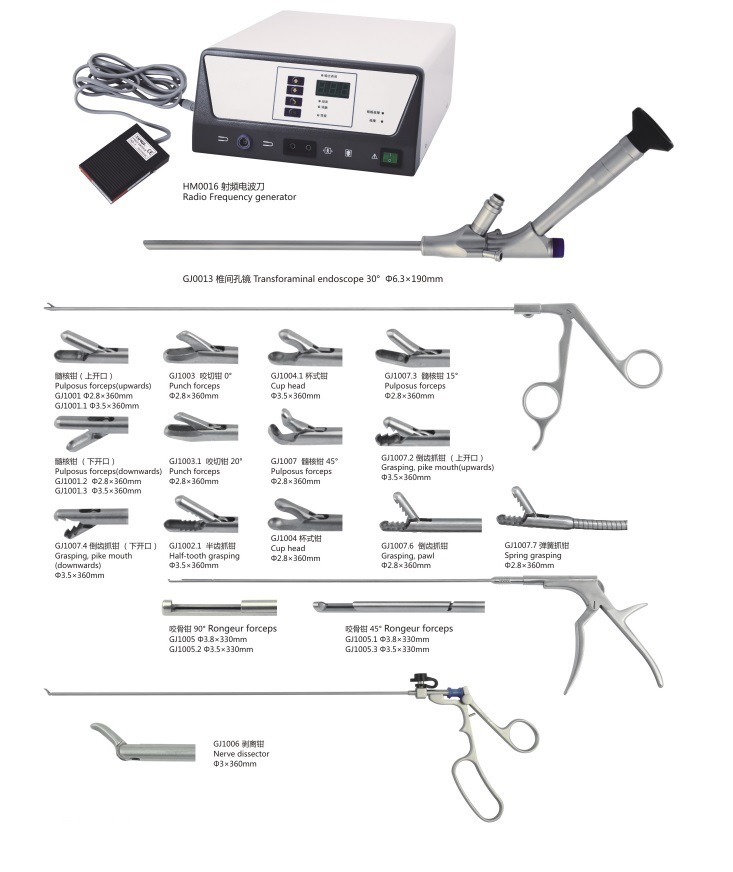 Lumbar Transforaminal Endoscopy Spinal Instruments 0&deg; Micro Punch Forceps