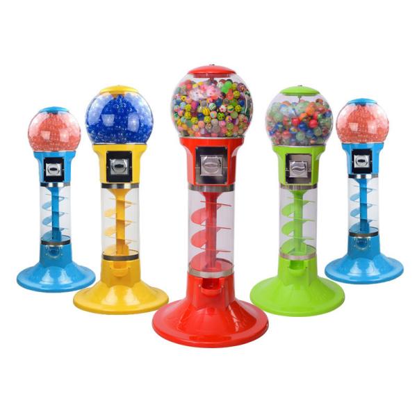 Cheap Gashapon Toy Arcade Prize Machines / Non-electricity Spiral Gumball Machine for sale