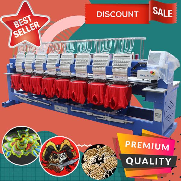15 needles 8 heads 400*450mm industrial computer embroidery machine same as