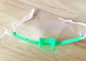 Quality Green Catering Anti Spit Transparent Plastic Clear Open Mouth Shield wholesale