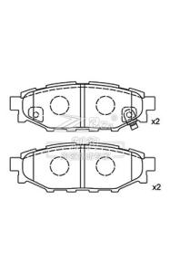 Quality Subaru Legacy Ceramic Rear Brake Pads Replacement D1114 26696-AG010 wholesale