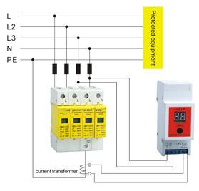 Quality Operating Current 1KA-150KA Surge Protection Device SPD , Lightning Strike Counter wholesale