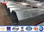 16m 1800 Dan Galvanized Steel Tubular Pole For Distribution Line Project