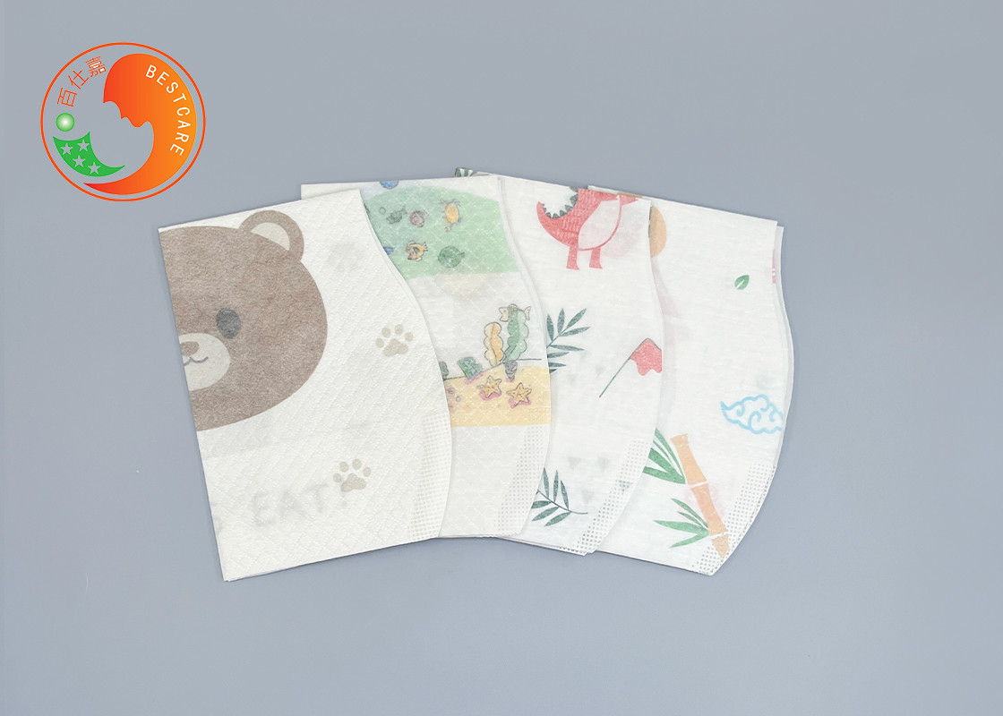 Comfort Customized Disposable Baby Bibs Ultraviolet Sterilization Travel Friendly Sticker