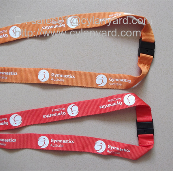 Small wholesale custom polyester neck ribbon with plastic badge pouch