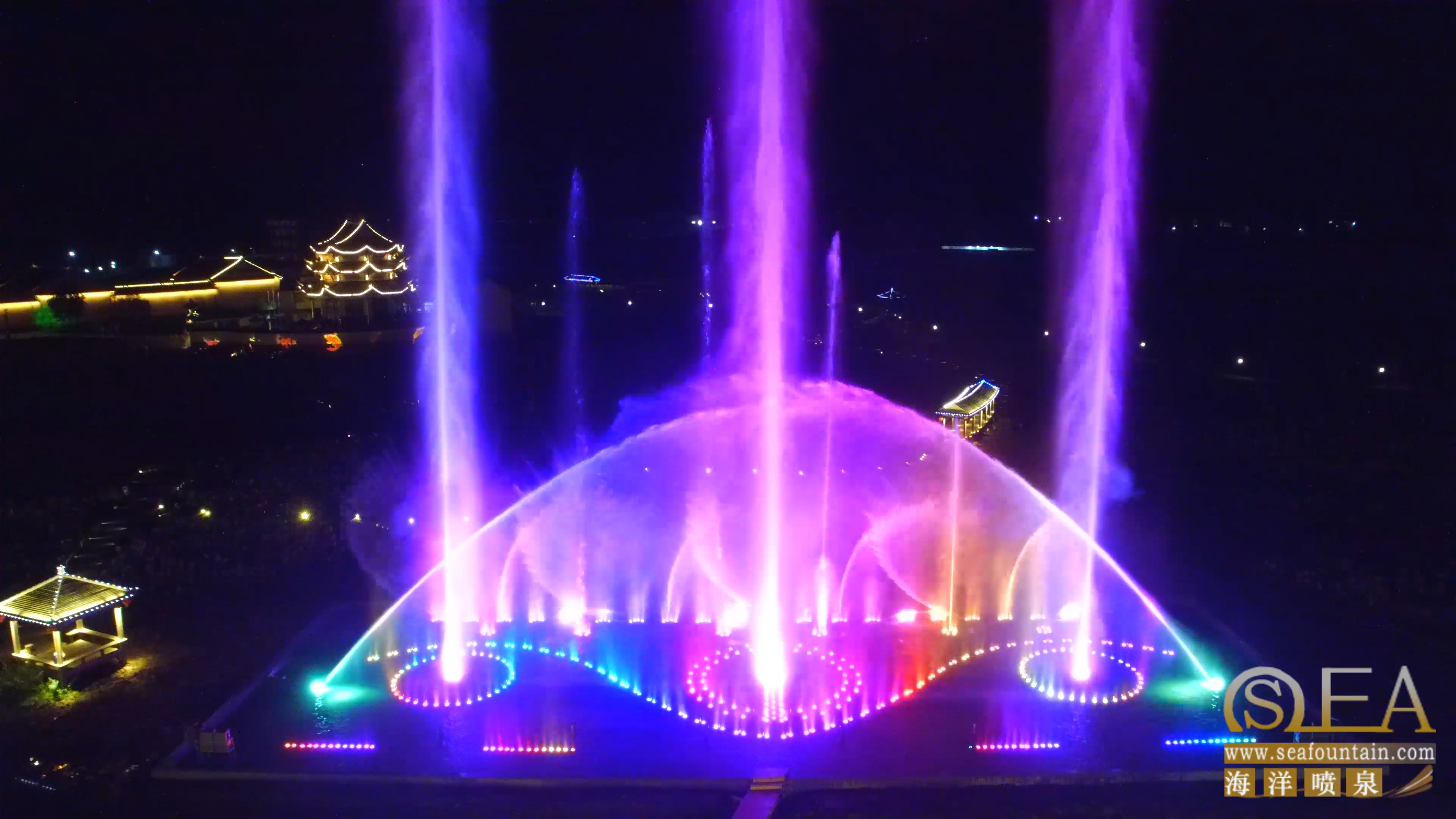 Color Changing Large Water Show Fountain Stainless Steel 304