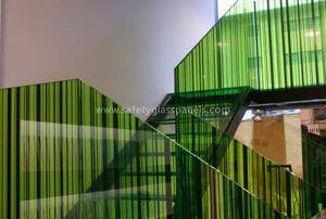 Quality Monolithic Building Decoration Silk Screen Ceramic Printed Glass Partition 10mm 12mm wholesale