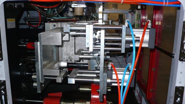View strip line automatic extrusion blow molding machine for 1gallon lubrication