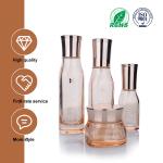 100ml 120ml Pink Transparent Lotion Bottle Skincare In Glass Packaging