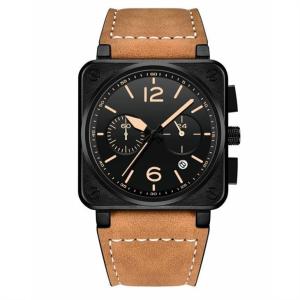 Quality Genuine Leather Men'S Multifunction Watches Wear Resistant 3ATM Waterproof OEM wholesale