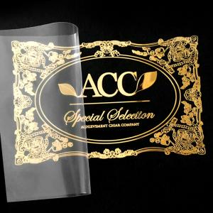 Quality Transparent Embossed Packaging Stickers Labels Waterproof wholesale