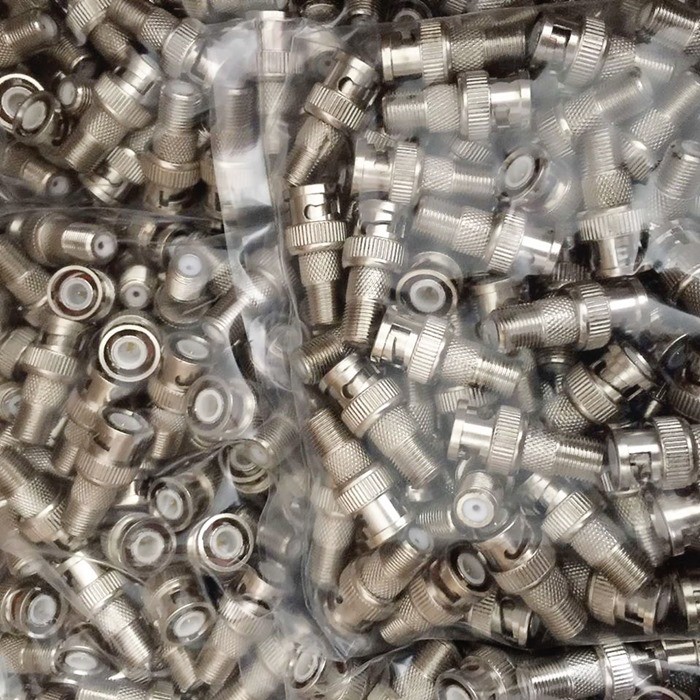Durability CCTV BNC Male To F Female Adapter , Coaxial Cable BNC Connector