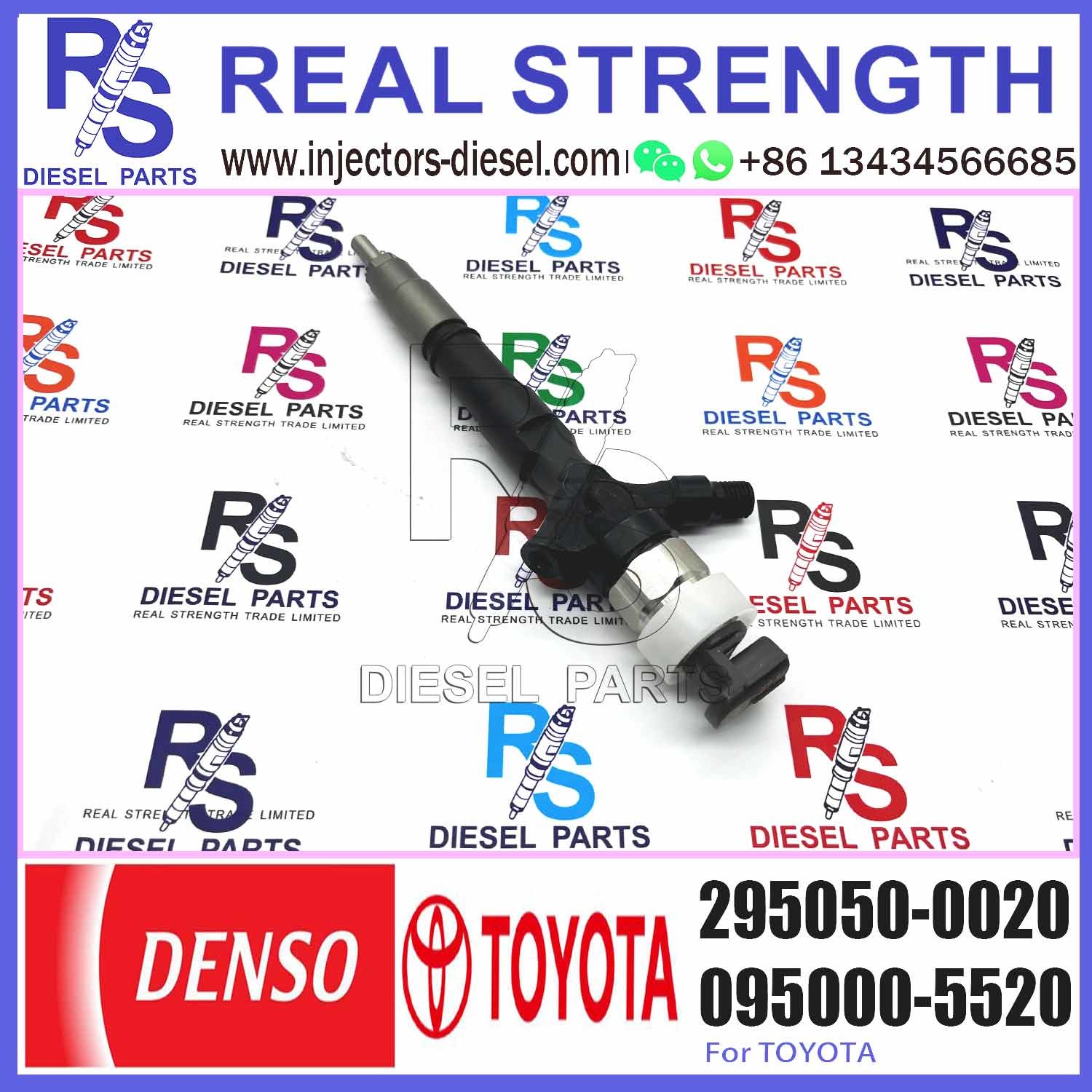 Diesel Fuel Common Rail Injector 295050-0020 For Toyota 1KD 2KD 23670-30190 23670-0020