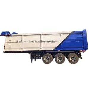 Quality 3/4 Axles 45 Cubic Meters 70 Ton Tipper Dump Truck , Hydraulic Dump Trailer In China wholesale
