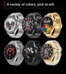 Dynamic Double Straps Outdoorsman Smart Watch 1.5" Round With Earbuds Rose Gold