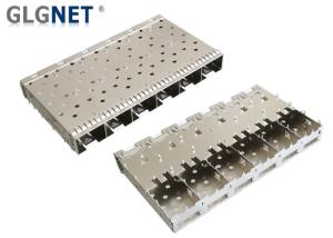 Quality GLGNET 0.25mm SFP Cage Connector 1 X 6 Stacked 1 Piece Stamped Formed Metal wholesale