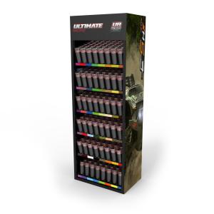 Quality Aerosol Paint Steel Display Stands Floor Shelf Display With Customized Logo wholesale